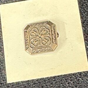 Vintage 4H Gold-Tone Brooch with shamrock design